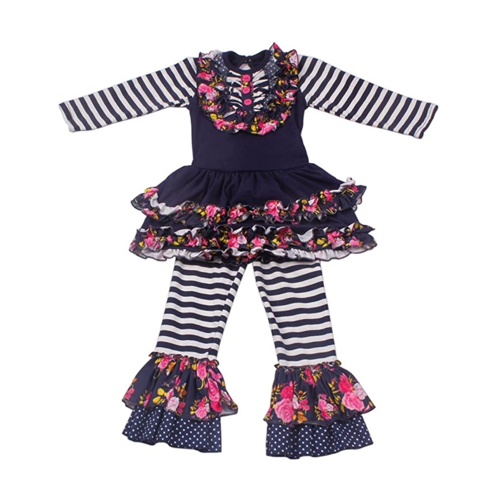 Ruffle Floral 2pc Girls Outfit
